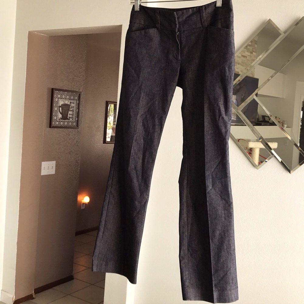 NEW YORK & COMPANY 7TH AVENUE DARK BLUE PANTS SZ 0P NWOT EXCELLENT CONDITION!
